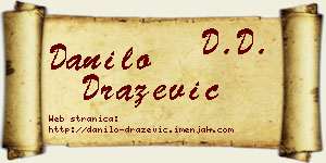 Danilo Dražević vizit kartica